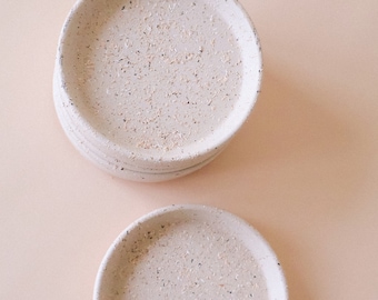 Jewelry dish, trinket dish, ring dishes, ring holders, gift for her, boho home decor, speckled ring dishes.