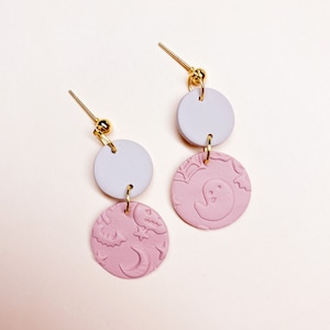Ghost Dangle Earrings: Handmade Polymer Clay Halloween Jewelry