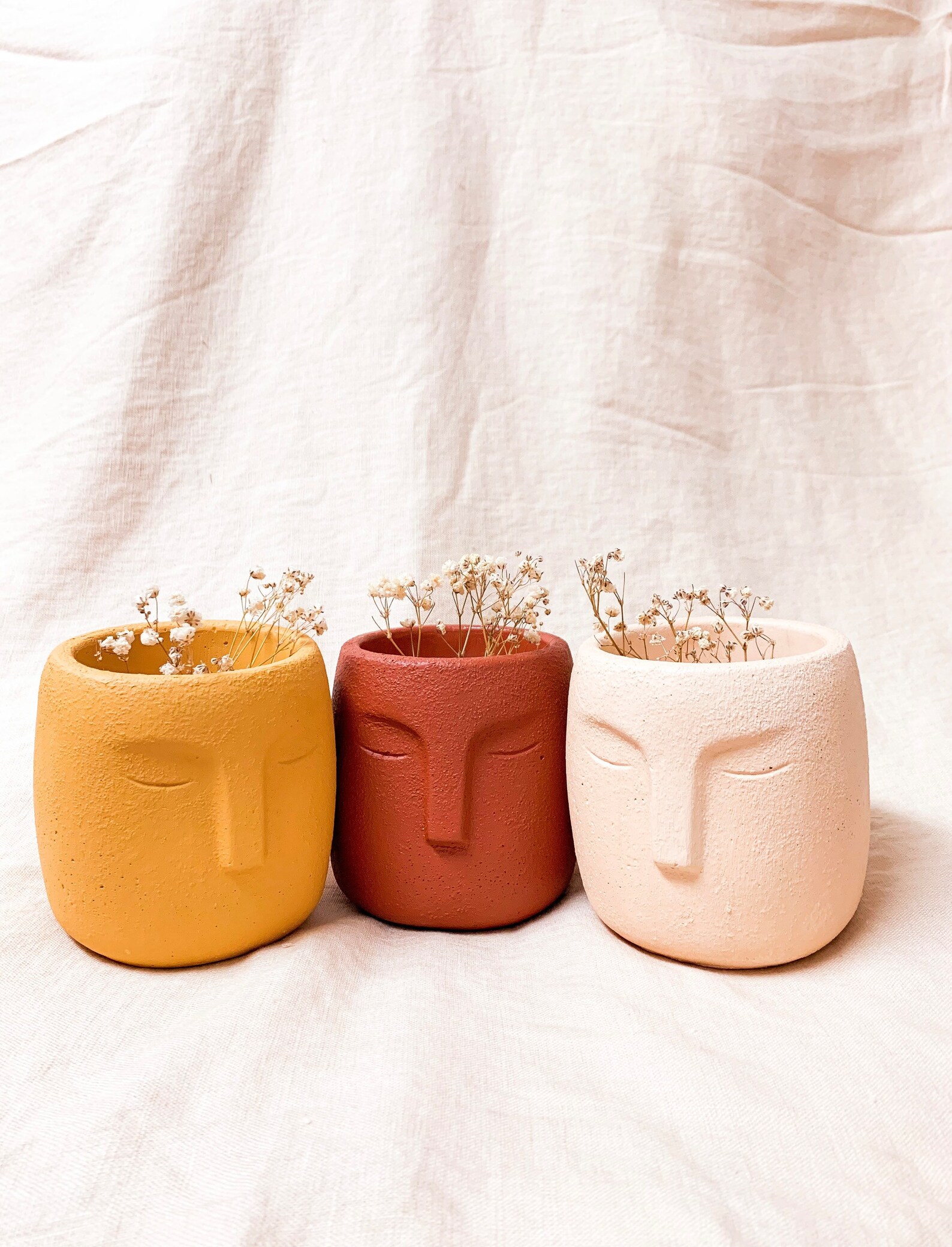 Boho Face Planters 3 Planter Pot Modern Plant Pot Etsy