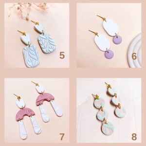 CLEARANCE EARRINGS, Clay earrings, polymer Clay earrings, Clay jewelry, handmade earrings for her, Minimalist earrings