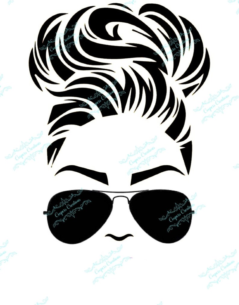 Messy Bun Svg For Cricut