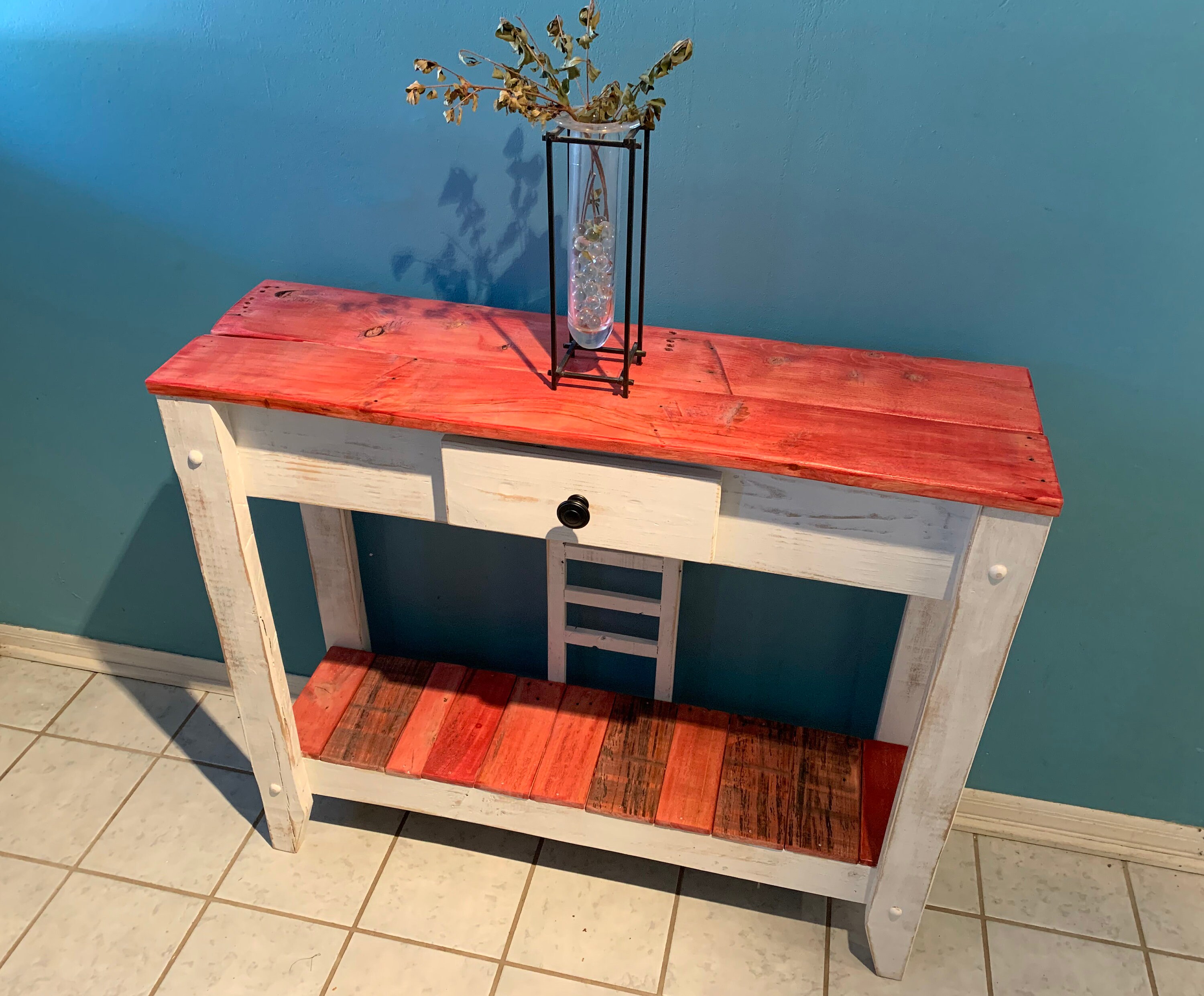 Farmhouse Entry Foyer/TV Console/Sofa Table with drawer, free local delivery.
