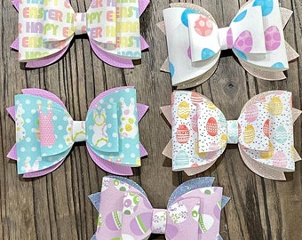 ToddlerKid Face Mask 3.5 Pinwheel Bow GirlsAdult Twist Headband 5\u201d Bow Easter Peeps