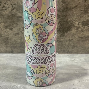 Princess personalized tumbler, peach personalized tumbler, coffee tumbler