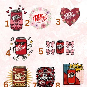 Dr Pepper Lover Stickers, Soda Lover Stickers, Dr Pepper Fan stickers, Dr Pepper gifts