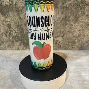 school Counselor of tiny humans personalized tumblers