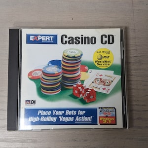 98 | Casino CD w/ WorldNet ad | Expert software, CD-Rom, Vintage Gaming
