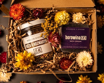 Handmade Vegan Soap Gift Set – Rosemary Rose Bath Salt, Artisan Soap