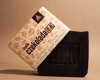 CHOCOLATE natural soap. Natural chocolate soap with dark chocolate and cocoa butter. Chocolate bath feast.