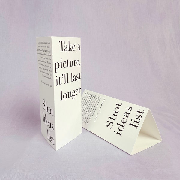 Wedding Disposable Camera Signage Unassembled - Triangular Prisms - Wedding Stationery