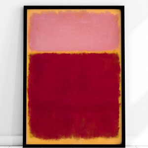 Mark Rothko No. 17 Untitled 1961 Red Pink Yellow Vintage Poster Art Print Mark Rothko Print, Mark Rothko Painting, Museum Exhibition MR18 image 9