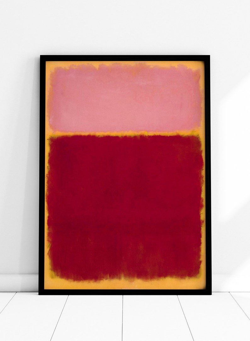 Mark Rothko No. 17 Untitled 1961 Red Pink Yellow Vintage Poster Art Print Mark Rothko Print, Mark Rothko Painting, Museum Exhibition MR18 image 9