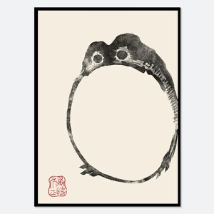 Japanese Frog Matsumoto Hoji Toad Set of 3 Woodblock Art Print | Japanese Art, Japanese Poster, Matsumoto Hoji 松本奉時 Frog Exhibition Poster