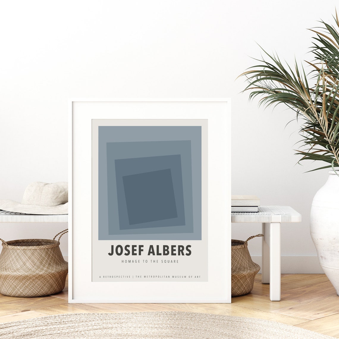 Josef Albers Quadrate Ausstellung Kunstdruck Mid Century