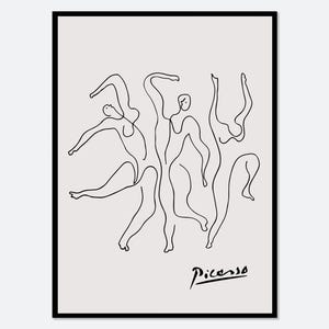 Pablo Picasso The Three Dancers 1925 Line Art Print | Museum Exhibition Vintage Poster, Minimalist Picasso Print, Signed Lithograph #PP22