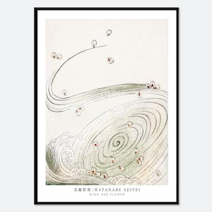 Watanabe Seitei Wind and Flower Bijutsu Sekai Vintage Japanese Woodblock Landscape Art Print | Japanese Art, Japanese Poster 渡辺省亭美術世界 JP25