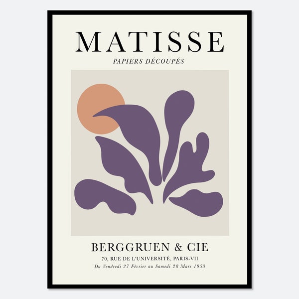 Henri Matisse Cut-Outs Vintage Poster Remake Art Print | Matisse Print, Matisse Poster, Matisse Art, Papiers Decoupes, Berggruen Cie #M59