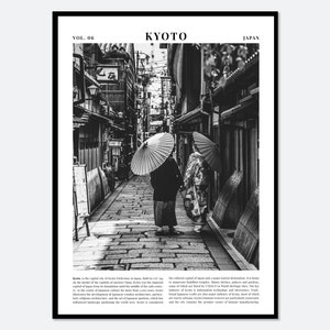 Kyoto Japan Black and White Street Photography Travel Art Print | Kyoto Japan Poster, Kyoto Japan Print, Travel Poster, City Poster TP11