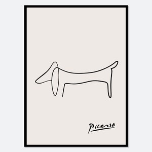 Picasso Print, Picasso Poster, Pablo Picasso Hund Line Art Print, Dackel Print, Le Chien, Ausstellungsposter, Tier Vintage Poster #PP40
