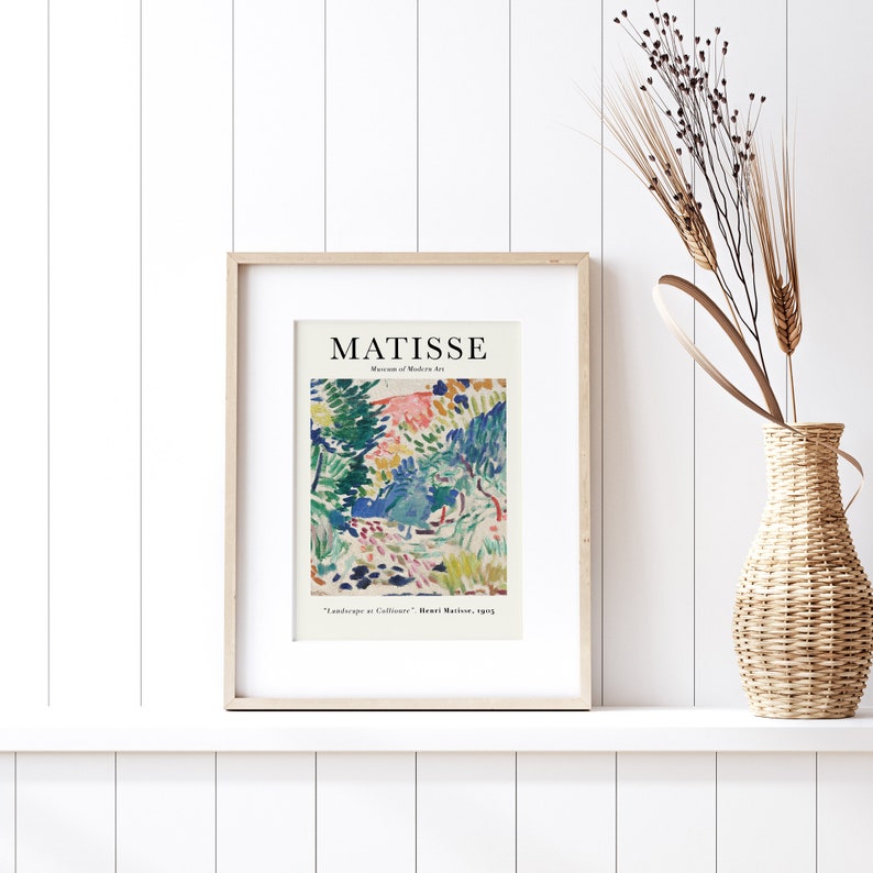 Matisse Print, Matisse Poster, Henri Matisse Art Print, Matisse Landscape at Collioure Painting, Vintage Poster, Exhibition Poster, Famous Art Prints, Color Art Print, Abstract Wall Art