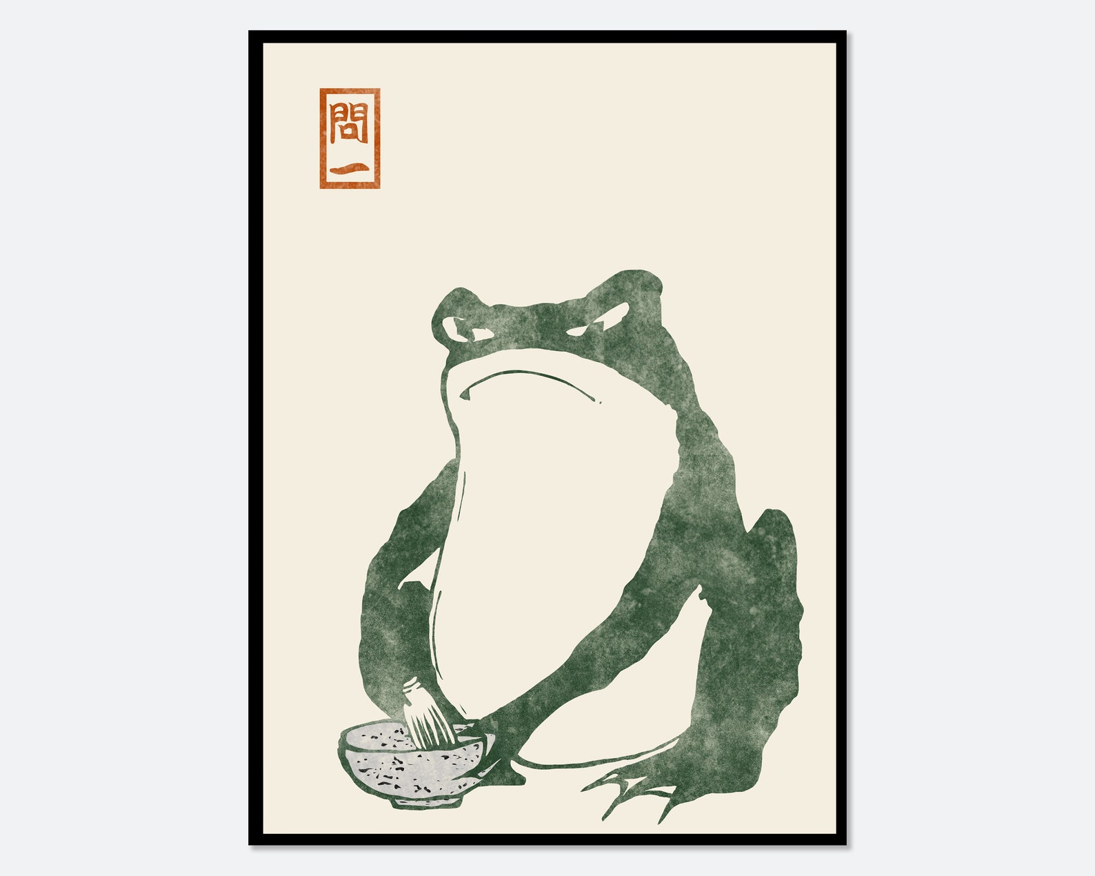 Japanese Frog Matsumoto Hoji Toad Set of 3 Woodblock Art Print | Etsy