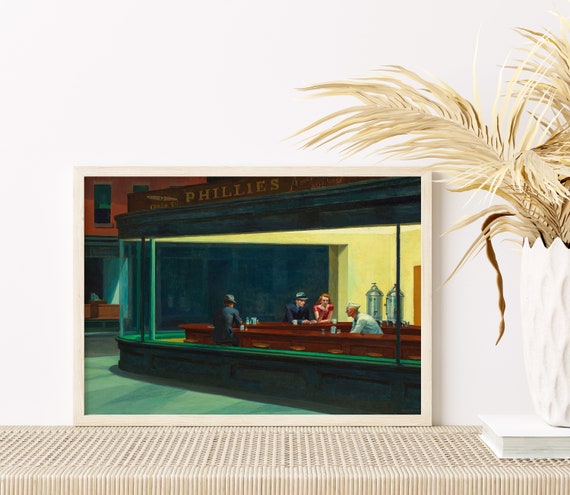 Edward Hopper Art Print, Edward Hopper Poster, Nighthawks