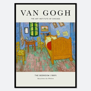 Van Gogh The Bedroom 1889 Painting Art Print | Colorful Print, The Yellow House Print, Van Gogh Print, Van Gogh Art, Exhibition Poster #V4