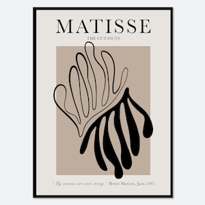 Henri Matisse, poster vintage con ritagli, stampa artistica / stampa di Matisse, poster di Matisse, arte botanica, Berggruen Cie, carta decoupé #M128