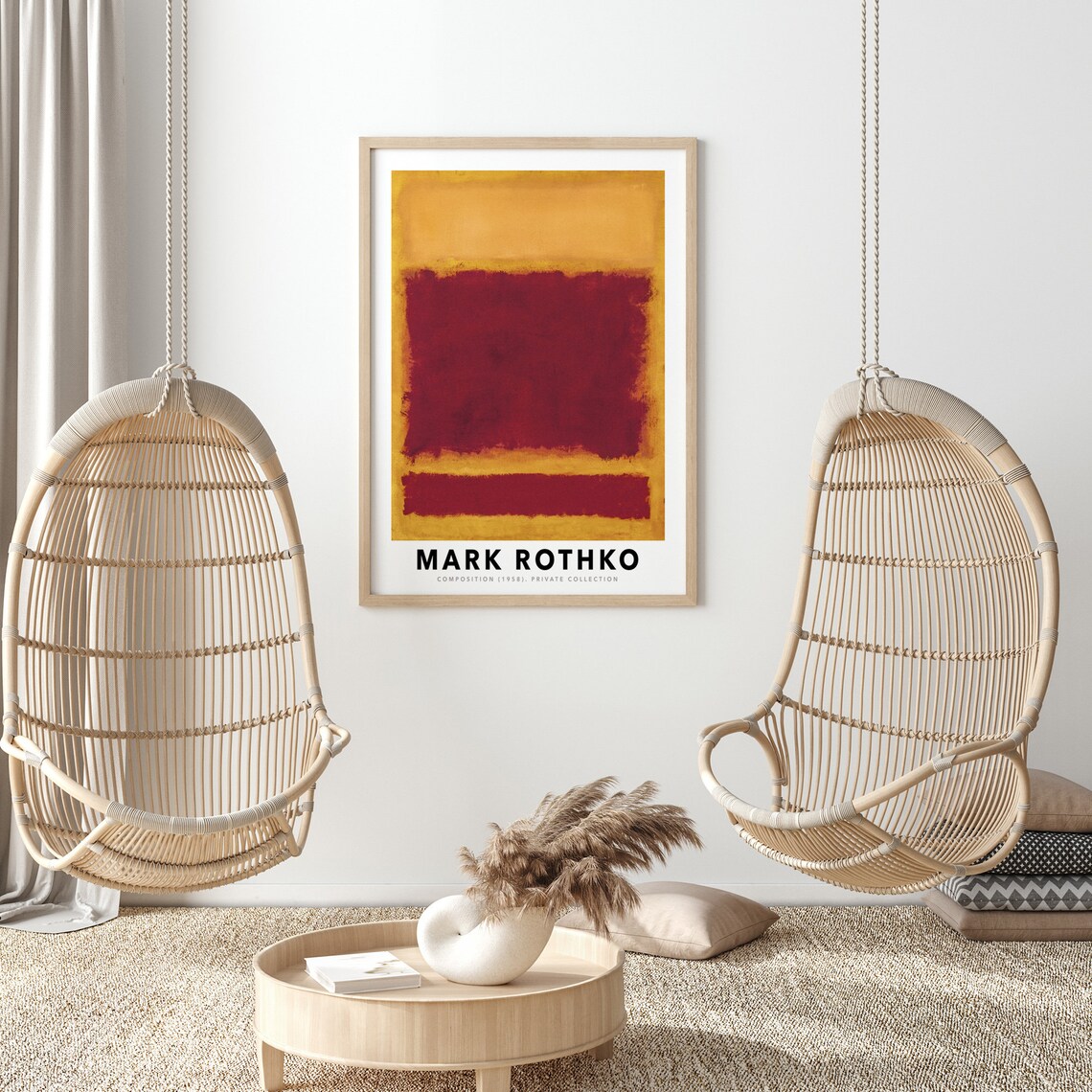 Gold Rothko Mark Rothko Composition 1958 Red Yellow Gold Vintage Poster Art Print ...