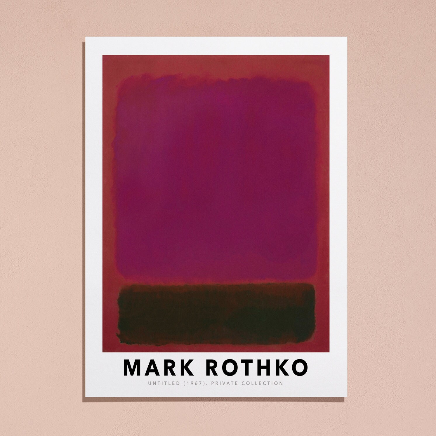 Mark Rothko Print, Mark Rothko Poster, Untitled 1967 Violet Pink ...