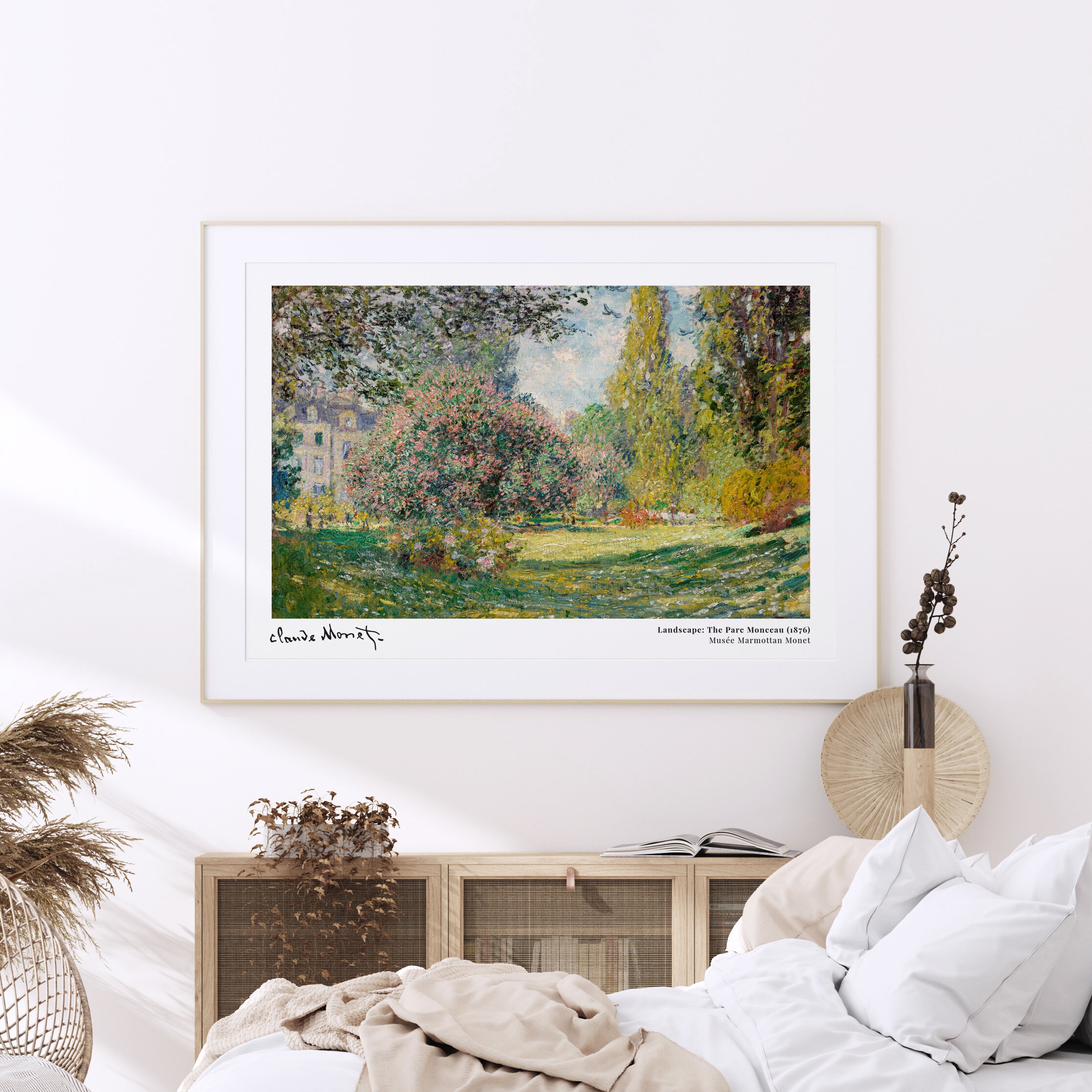プリントアート モネ モンソー公園 額付インテリア 絵画 モネ モンソー公園 ジクレーポスター販売