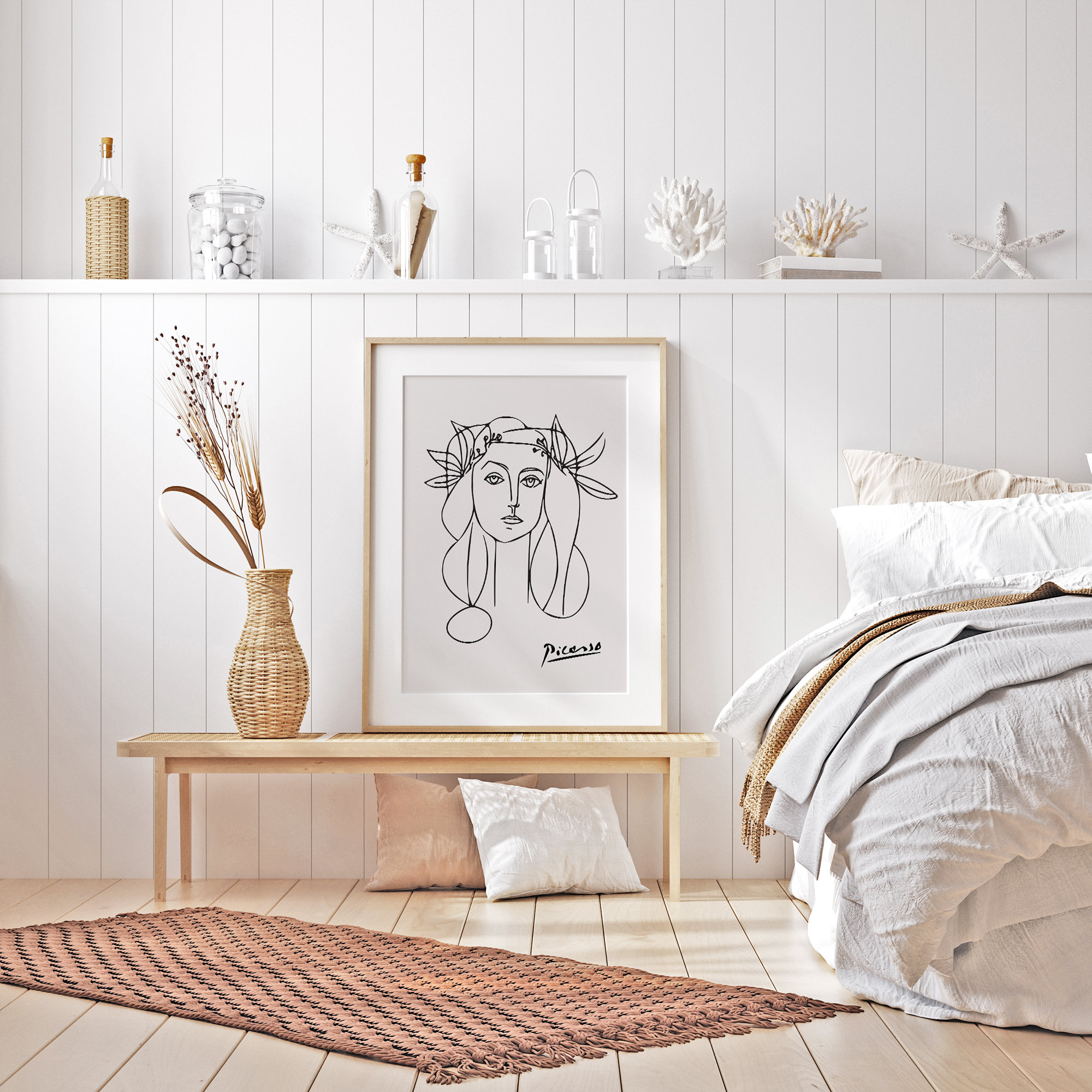 ピカソ作「フランソワーズ・ジローの肖像」アートプリント｜パブロ