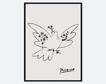 パブロ・ピカソ | 平和の鳩 リトグラフ | 限定版 | サイン＆ナンバー