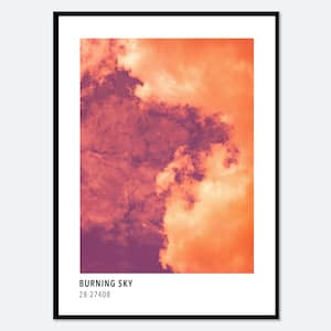 Brennender Himmel lila orange Farbkarte inspiriert Kunstdruck | Natur Fotografie Druck, Landschaft Poster, Buntes Modernes Poster #CC10
