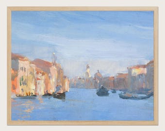 Hercules Brabazon Brabazon Venice Fine Art Print, Italian Canal Watercolor Poster, Vintage European Travel Decor, Cityscape Wall Art VP547