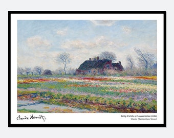 Tulip Fields at Sassenheim - Claude Monet Hand-painted Oil