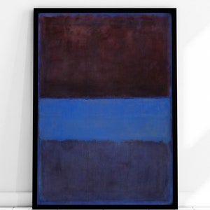 Mark Rothko No. 61 Rust and Blue 1953 Vintage Poster Colorful Art Print | Mark Rothko Print, Mark Rothko Painting, Museum Exhibition