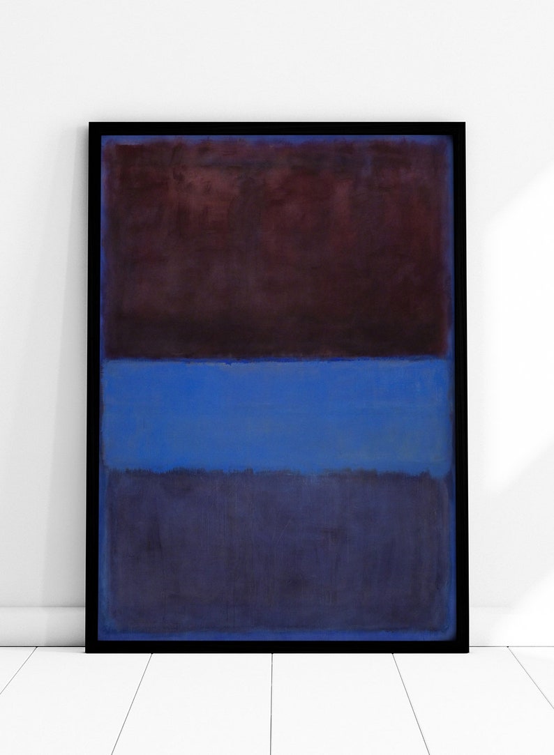 Mark Rothko No. 61 Rust and Blue 1953 Vintage Poster Colorful Art Print | Mark Rothko Print, Mark Rothko Painting, Museum Exhibition