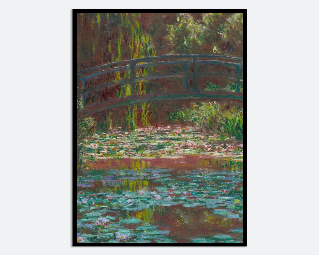 Monet Water Lily Pond Museum Vintage Poster Wall Art Print | Colorful ...