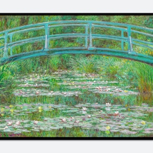 Monet The Japanese Footbridge 1899 Vintage Exhibition Poster Art Print | Claude Monet Print, Monet Poster, Monet Painting, Famous Art #N29B