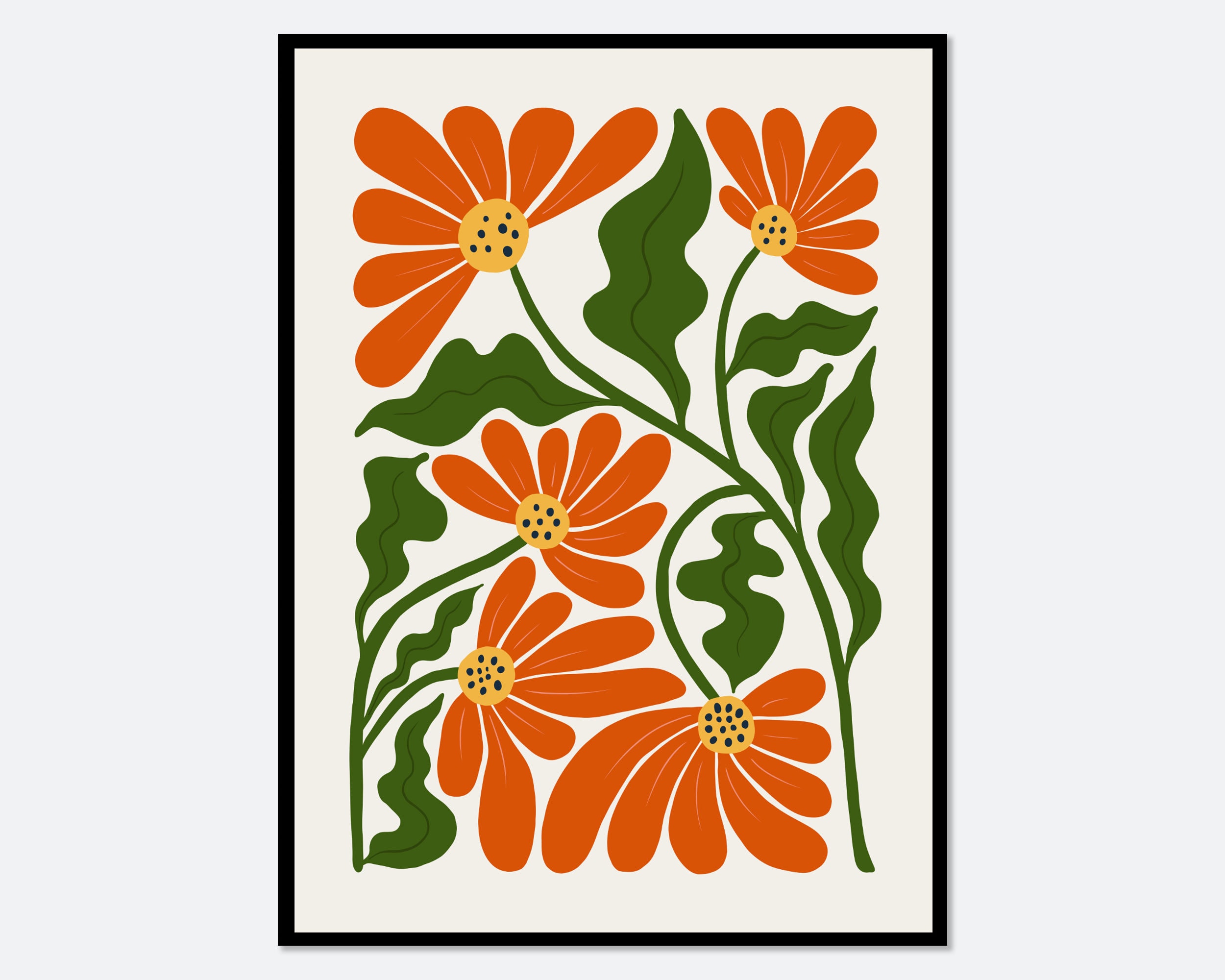 Flower Market Colorful Abstract Botanical Spring Flowers Art Print