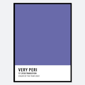 Poster Very Peri, stampa artistica con carta colorata viola / stampa con tavolozza di colori, stampa a blocchi di colore, colore dell'anno 2022, stampa artistica colorata #CC13