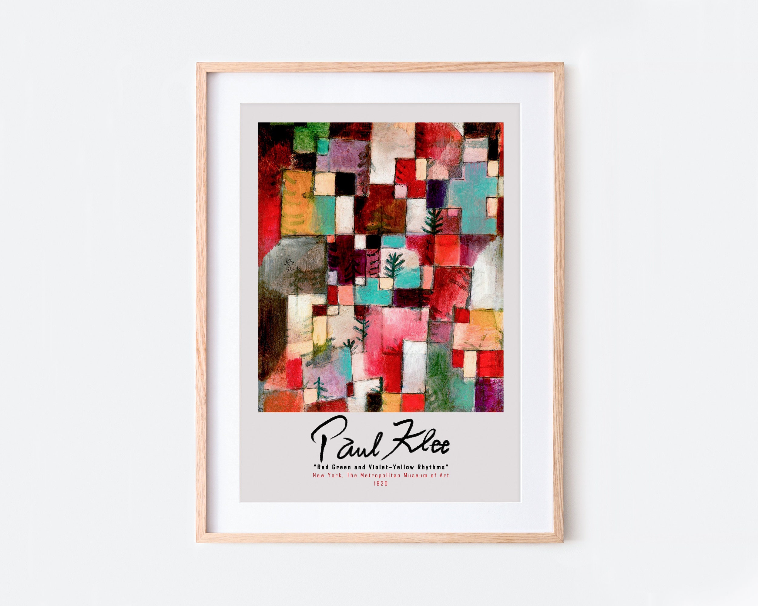 Paul Klee Red Green Violet–yellow Rhythms Vintage Poster Colorful Art Print  | Paul Klee Print, Paul Klee Painting, Museum Exhibition #PK05 - Etsy, image size:2500x2000