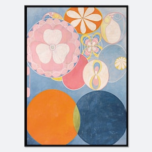 Hilma af Klint Los diez más grandes, No. 2 Infancia Grupo IV Cartel vintage Colorido impresión de arte abstracto / Cartel de la exposición Hilma af Klint #HK12