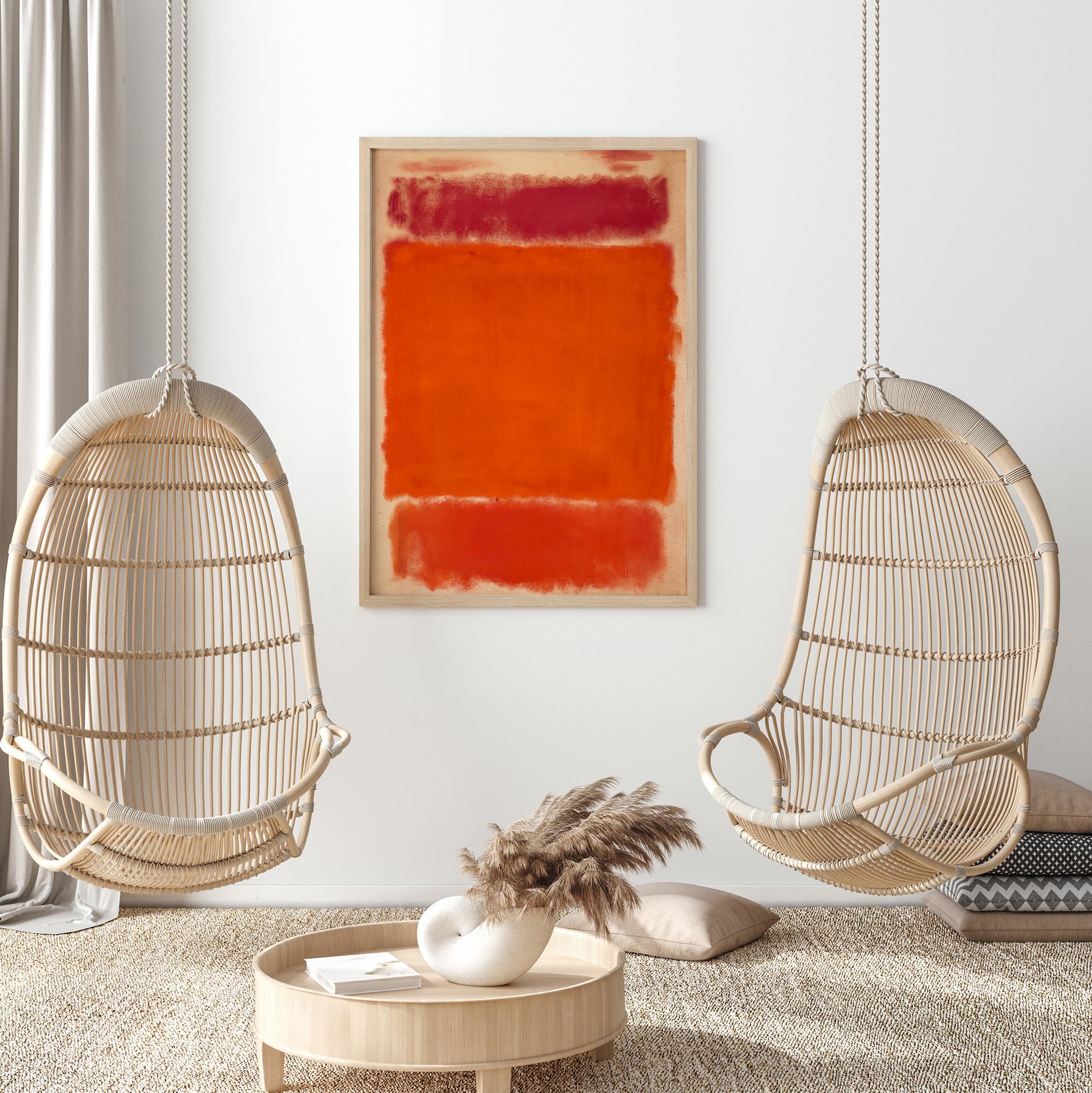 Mark Rothko No. 1 1962 Red Burnt Orange Vintage Poster Colorful Art ...