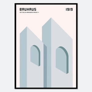Bauhaus Architecture 1919 Art Print | Bauhaus Ausstellung Weimar 1923, Bauhaus Print, Bauhaus Poster, Geometric Print, Exhibition Poster