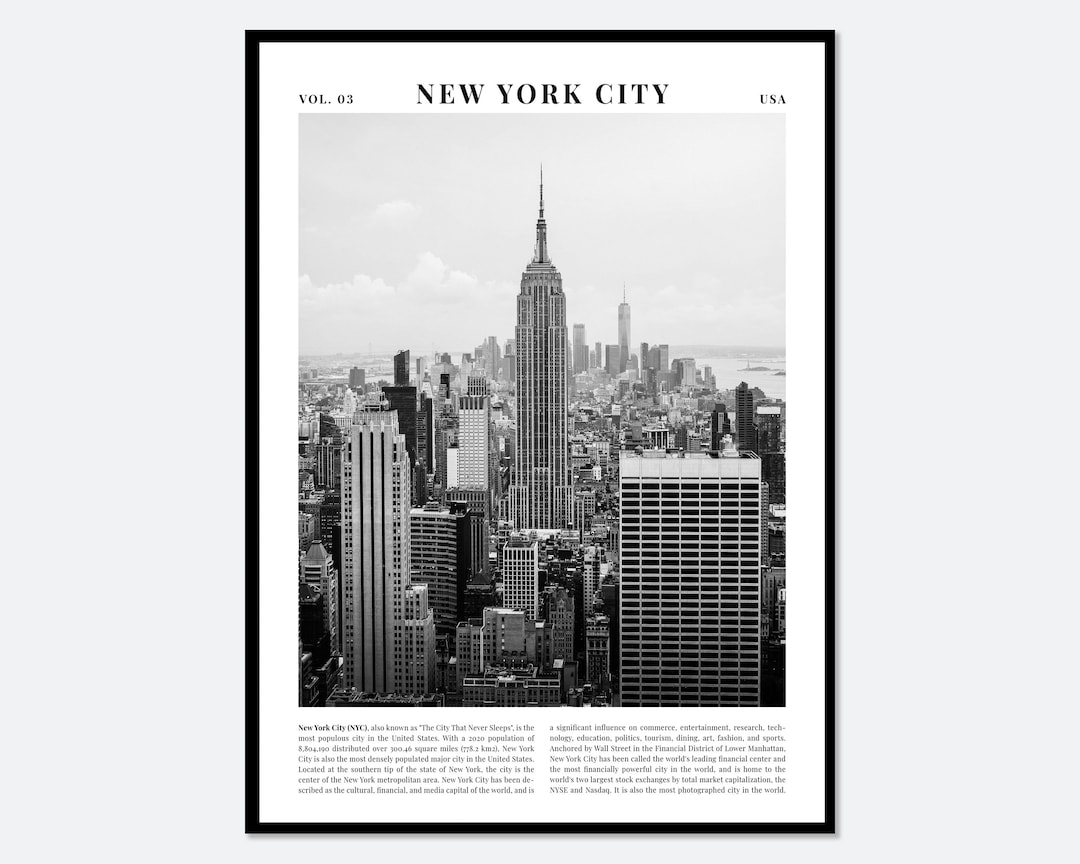 New York City Empire State Building USA Black and White Photography ...