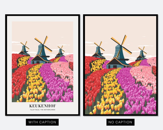 チューリップ畑 キューケンホフ公園 オランダ カラフルなボヘミアン