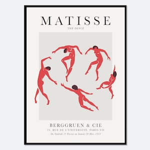 Henri Matisse The Dance Cut-Outs Vintage Poster Art Print | Matisse Print, Matisse Poster, Berggruen Cie, Papiers Decoupes, La Danse #M130