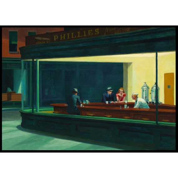 Edward Hopper Art Print, Edward Hopper Poster, Nighthawks